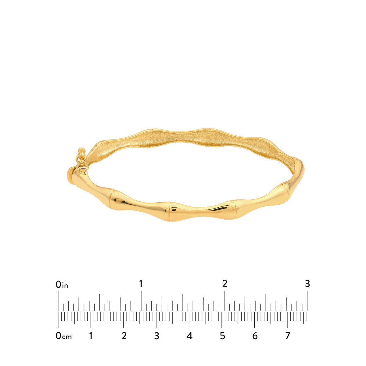 14k Yellow Gold Bamboo Bangle Bracelet