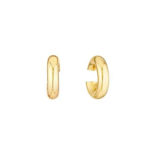 14K Yellow Gold Puffed Ear Cuff