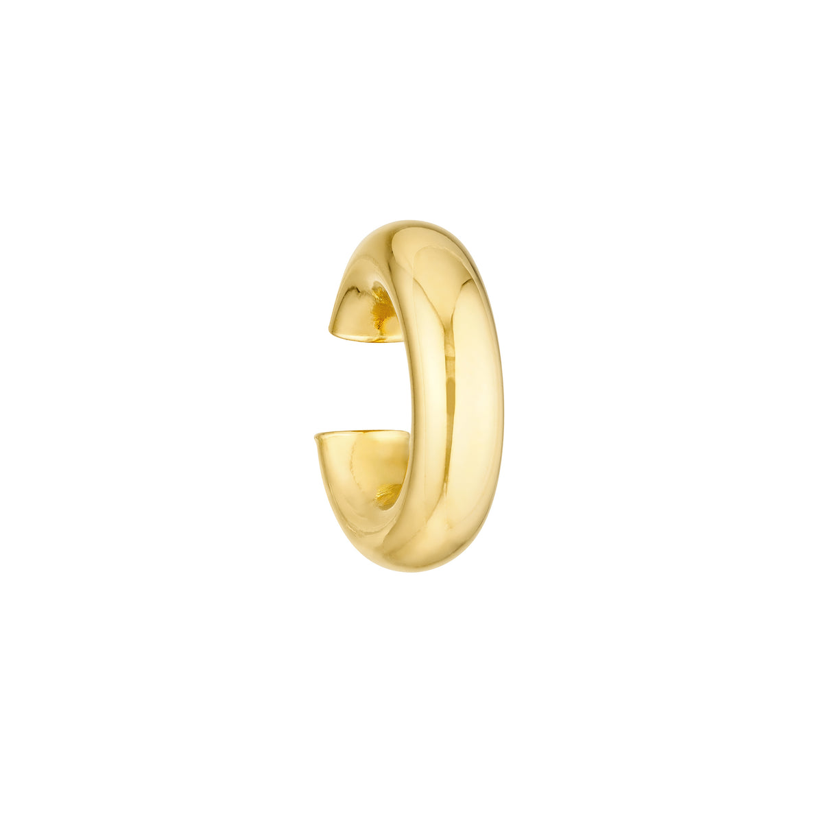 14K Yellow Gold Puffed Ear Cuff