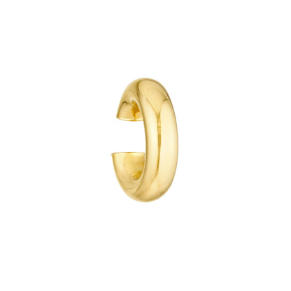 14K Yellow Gold Puffed Ear Cuff