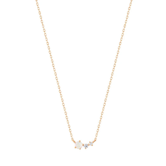 ZARA | Opal And Diamond Necklace