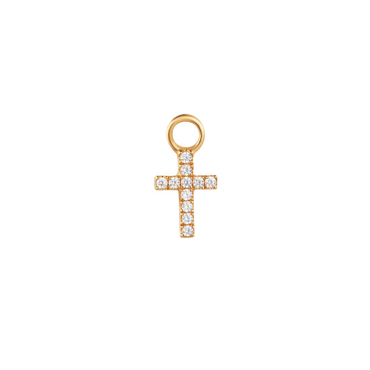 ESTHER | Diamond Cross Earring Charm