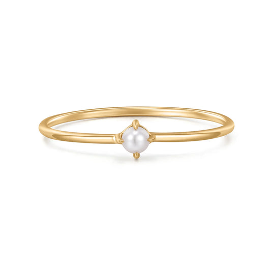 FANTASIA | White Pearl Stacker Ring