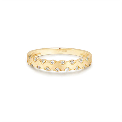 HAZEL | 14K Yellow Gold Diamond Band