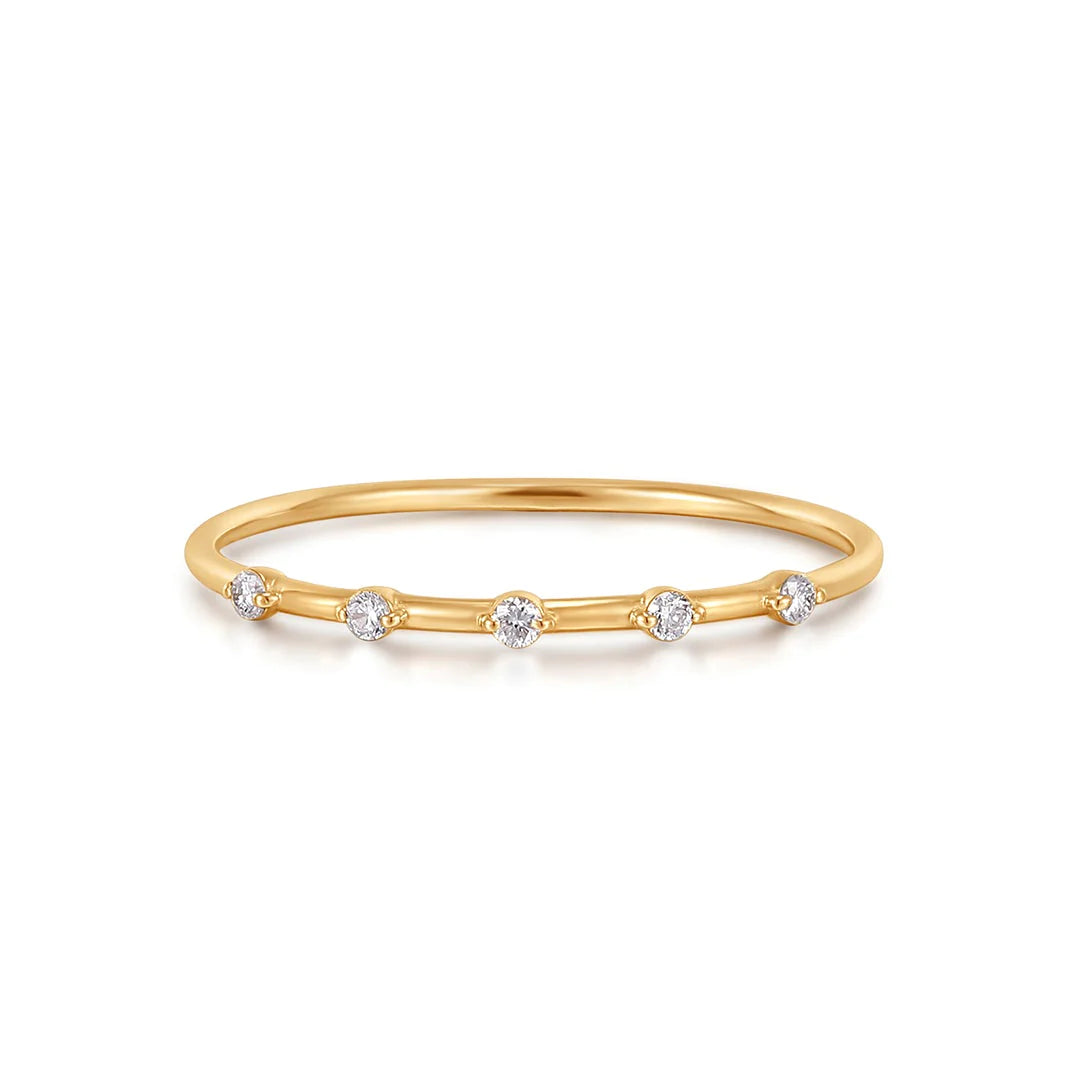 LUELLA | 14K Yellow Gold Floating Diamond Ring