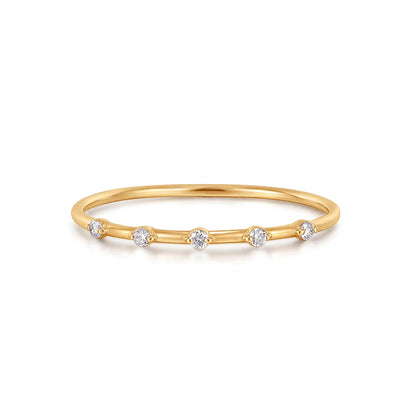 LUELLA | 14K Yellow Gold Floating Diamond Ring