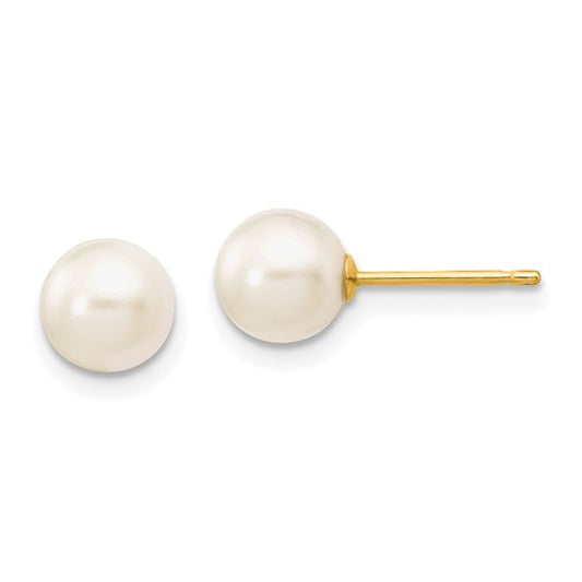 14kwg Saltwater Akoya Pearl Studs 6-7mm