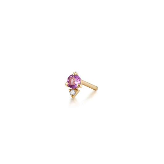 TIANA | Amethyst and Diamond Single Stud Earring