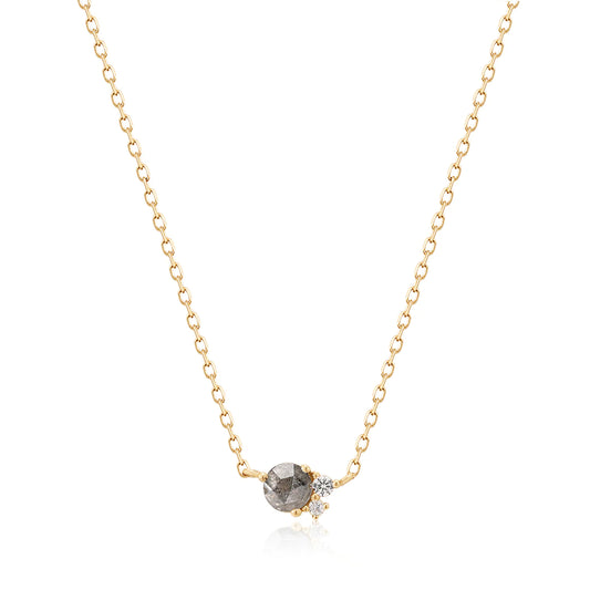 TWILA | Grey Diamond and White Sapphire Necklace