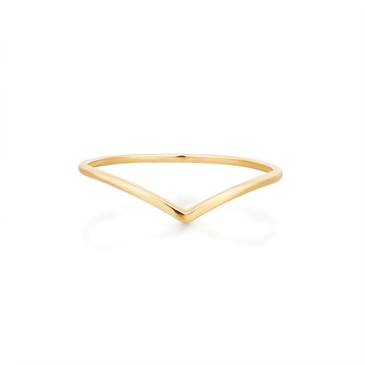 VEE | 14K Yellow Gold V Ring